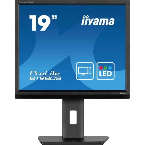 Monitor 19", LED TN, 1280x1024, HDMI/DP, 150mm HAS, Pivot, Integrated speakers - iiyama B1980S-B1