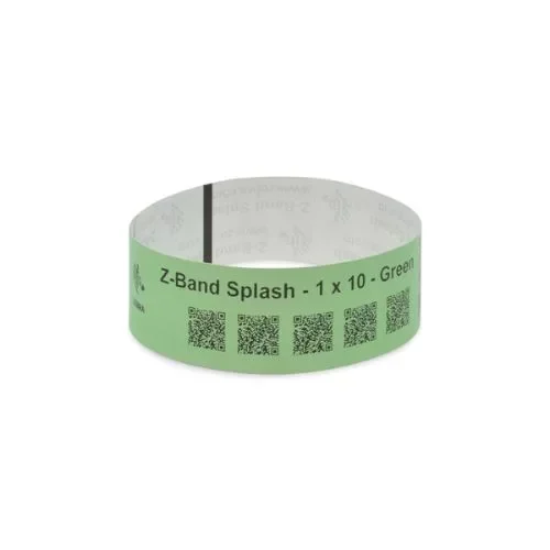 Z-Band Splash Green Zebra 10012717-4K Printer Wristbands