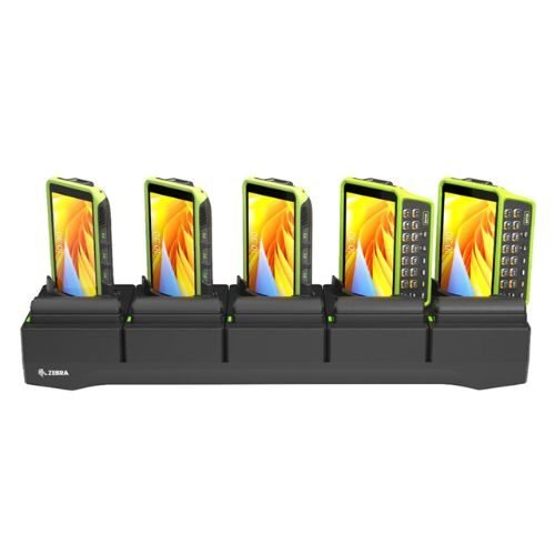 WT5400/WT6400 5-slot charging cradle with Zebra CRD-WT5X6-5S5BC-01 batteries