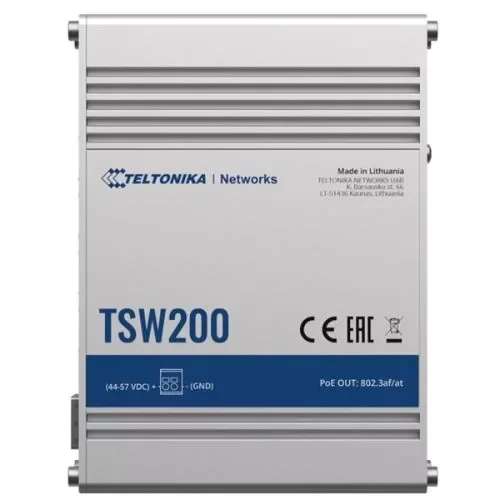 Teltonika Networks TSW200 Unmanaged Industrial PoE+ Switch TSW200000010