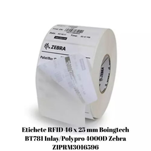 RFID tags 46 x 25 mm Boingtech BT781 Inlay/Polypro 4000D Zebra ZIPRM3016596