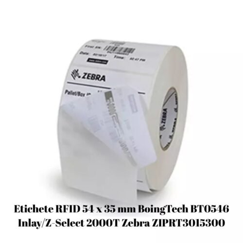 RFID tags 54 x 35 mm BoingTech BT0546 Inlay/Z-Select 2000T Zebra ZIPRT3015300
