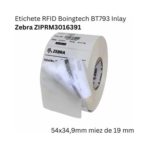 RFID tags 54 x 34.9 mm Boingtech BT793 Inlay/Z-Select 2000D Zebra ZIPRM3016391