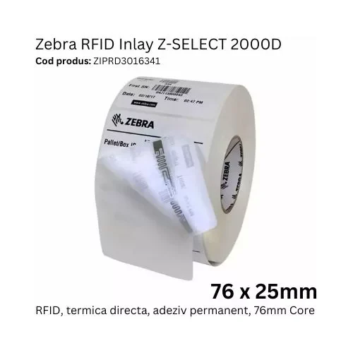 RFID tags 76 x 25 mm Stora Enso ECO Rack Inlay/Z-SELECT 2000D Zebra ZIPRD3016341