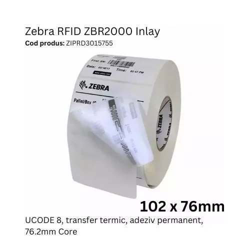 RFID tags 102 x 76 mm ZBR2000 Inlay/Z-Select 2000T Zebra ZIPRD3015755