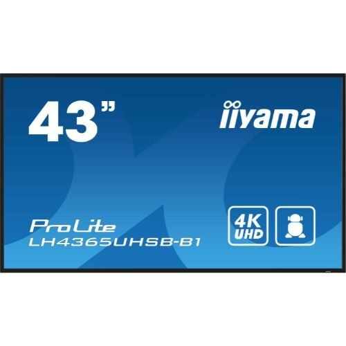 Display Digital Signage 43" 4K UHD, 800cd/m², Android 11, Wi-Fi, 24/7 - iiyama LH4365UHSB