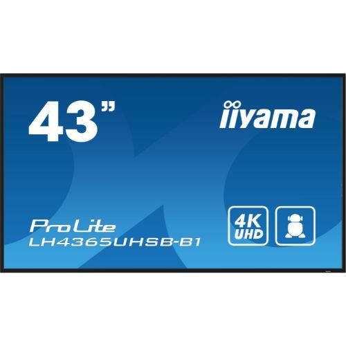 Display Digital Signage 43" 4K UHD, 800cd/m², Android 11, Wi-Fi, 24/7 - iiyama LH4365UHSB