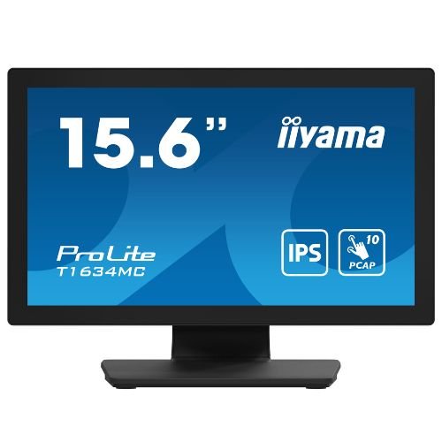 Touchscreen Monitor 15.6" Full HD PCAP 10 Touch, IPS, Touch Through Glass - iiyama T1634MC-B1S