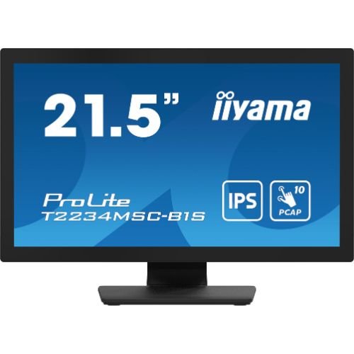 Touchscreen Monitor 22" Full HD PCAP 10 Touch, IPS, Touch Through Glass, IP65 - iiyama T2234MSC-B1S