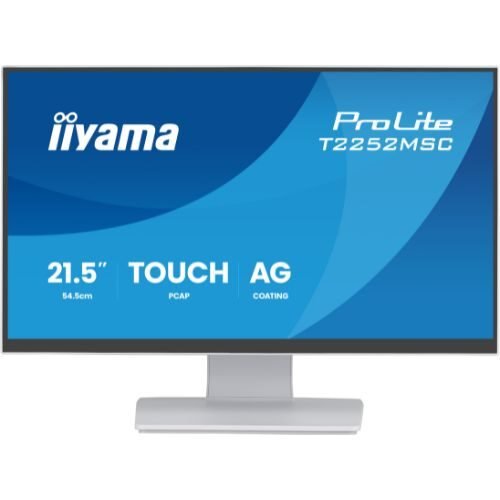 Monitor Touch 21.5" PCAP+ 10 points, Full HD, IPS, Anti-Glare, Edge-to-Edge - iiyama T2252MSC-W2AG