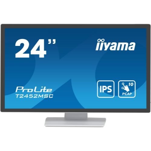Touch Monitor 23.8” PCAP 10 points, Full HD, IPS, White, Anti-Glare – iiyama T2452MSC-W1