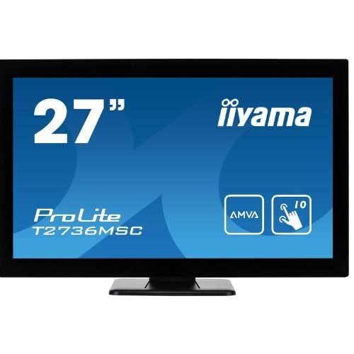 Touch monitor 27" Full HD, PCAP 10-touch, IPS, edge-to-edge anti-glare, HDMI/DP/VGA - iiyama T2736MSC-B1