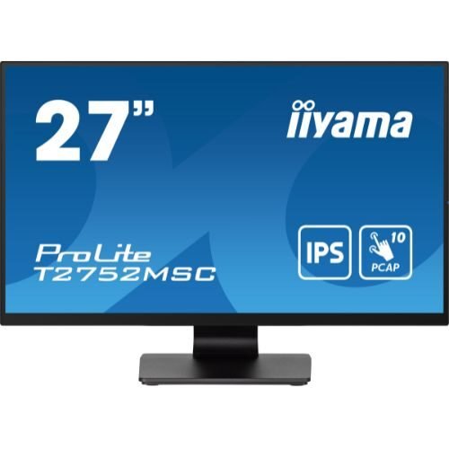Monitor Touch 27" PCAP 10 points, Full HD, IPS, Optical Bonded, Anti-Fingerprint - iiyama T2752MSC-B1