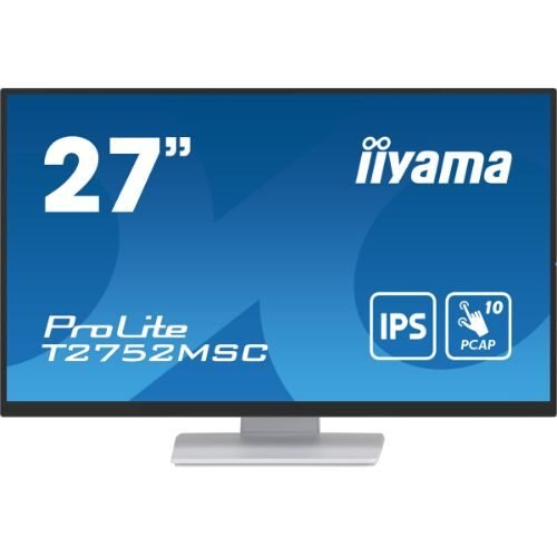 Touch Monitor 27" PCAP 10 points, Full HD, IPS, Optical Bonded, White - iiyama T2752MSC-W1