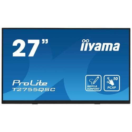 Monitor Touch 27" WQHD PCAP 10 points, IPS, Optical Bonded, MPP 2.0 Stylus - iiyama T2755QSC