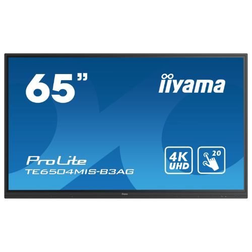 Interactive display 65” 4K, IR multi-touch, iiWare (Android), HDMI/DP, OPS - iiyama TE6504MIS-B3AG