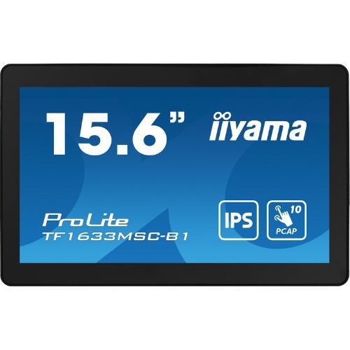 Monitor Touchscreen 15.6" Open Frame Full HD PCAP 10 Touch, IPS, HDMI/DP - iiyama TF1633MSC-B1