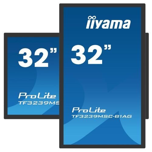 Touchscreen open-frame 32" Full HD, PCAP 12-touch, touch-through-glass, IP54, HDMI/DP/VGA - iiyama TF3239MSC-B1AG