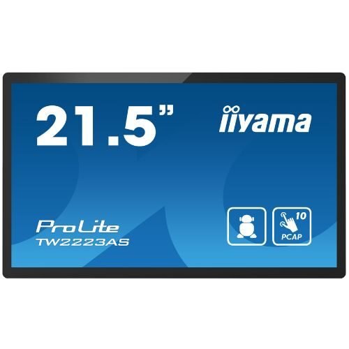PC All-in-One 21.5" Touchscreen, Android 12, Edge-to-Edge Glass - iiyama TW2223AS-B2