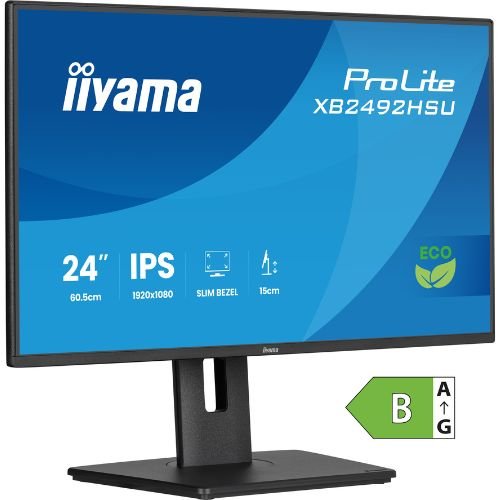 24'' IPS monitor, Full HD 120Hz, ergonomic stand class B - iiyama ProLite XB2492HSU-B1