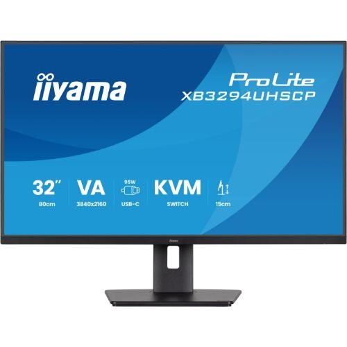 Monitor 32'' 4K, USB-C 95W, KVM, USB hub - iiyama ProLite XB3294UHSCP-B1