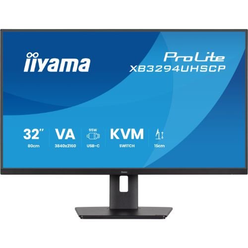Monitor 32'' 4K, USB-C 95W, KVM, USB hub - iiyama ProLite XB3294UHSCP-B1