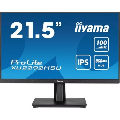 Monitor 21.5'' IPS, Full HD 100Hz, USB 3.2 hub, 3-side borderless - iiyama ProLite XU2292HSU-B6