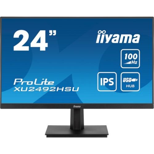 Monitor 24'' IPS, Full HD 100Hz, USB 3.2 hub - iiyama ProLite XU2492HSU-B6