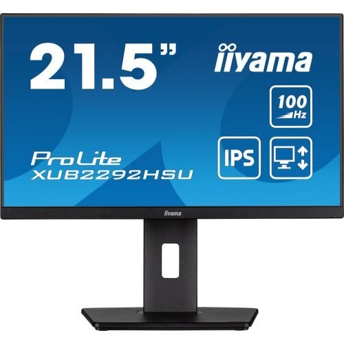 Monitor 21.5'' IPS, Full HD 100Hz, USB 3.2 hub, ergonomic stand - iiyama ProLite XUB2292HSU-B6