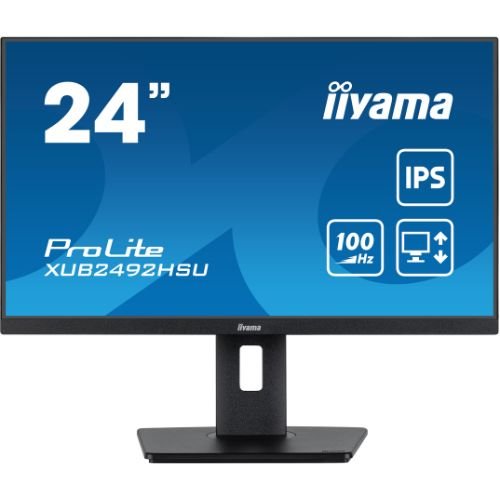 Monitor 24'' IPS, Full HD 100Hz, USB 3.2 hub, ergonomic stand - iiyama ProLite XUB2492HSU-B6