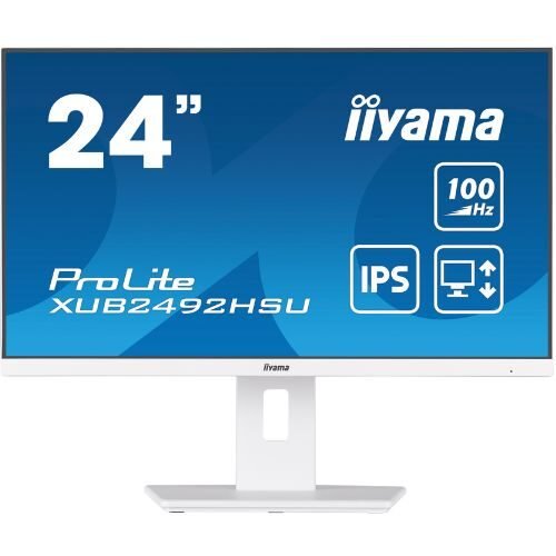 Monitor 24'' IPS, Full HD 100Hz, white, USB 3.2 hub, ergonomic stand - iiyama ProLite XUB2492HSU-W6
