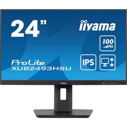 Monitor 24'' IPS, Full HD 100Hz, USB hub, ergonomic stand - iiyama ProLite XUB2493HSU-B7