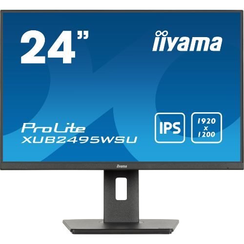 Monitor 24.1'' WUXGA, IPS 75Hz, USB-C, ergonomic stand - iiyama ProLite XUB2495WSU-B7