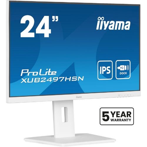 Monitor 24'' IPS, Full HD 100Hz, USB-C Dock with LAN - iiyama ProLite XUB2497HSN-W2