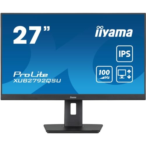 Monitor 27'' QHD, IPS 100Hz, USB hub, ergonomic stand - iiyama ProLite XUB2792QSU-B6
