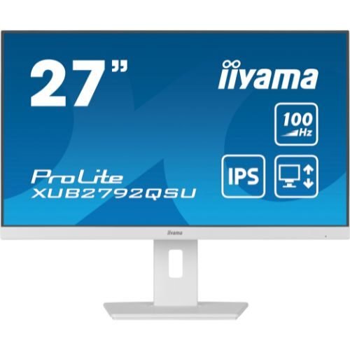 Monitor 27'' QHD, IPS 100Hz, white with USB hub - iiyama ProLite XUB2792QSU-W6