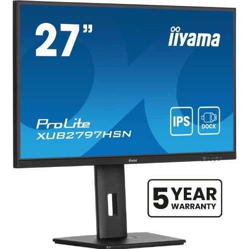 Monitor 27" IPS Full HD, USB-C Dock 65W, LAN RJ45, 100Hz - iiyama XUB2797HSN-B2