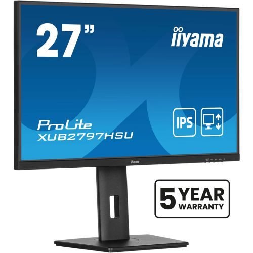 27” IPS Full HD Monitor, 100Hz, 1ms MPRT, USB Hub, HDMI/DP, height adjustment – ​​iiyama XUB2797HSU-B2