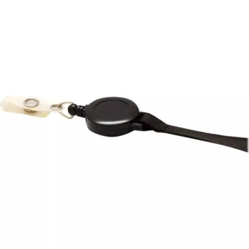Lanyard with Badge Reel, black, 100 pcs Evolis 1437100