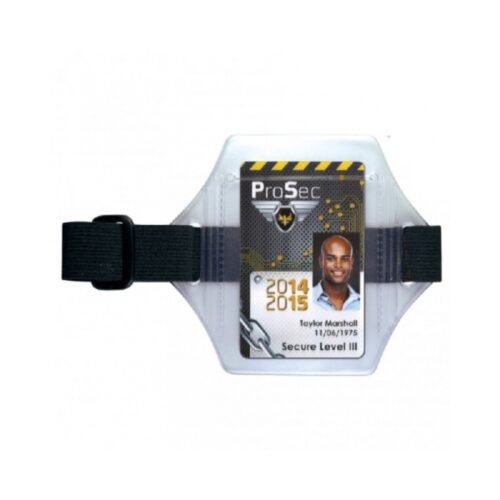 IDC 30 badge holder vinyl armband type with black elastic band 10 pcs 1453604