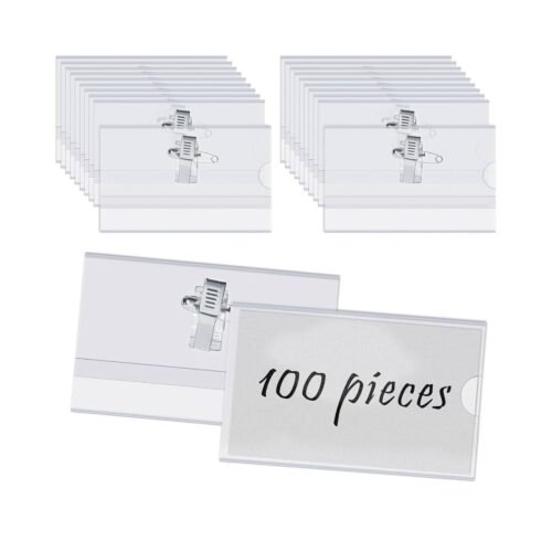 IDC 40 Convention Badge Holder 90x58 mm with metal clip and safety pin 100 pcs 1456110