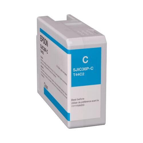 80 ml cyan ink cartridge for ColorWorks C6000 / C6500 Epson C13T44C240