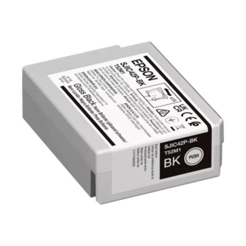 Black Gloss Ink Cartridge 50 ml for ColorWorks C4000 Epson C13T52M140