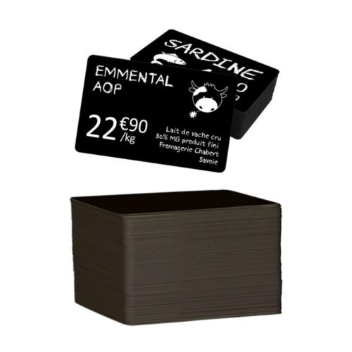 Matte black PVC-U cards, 500 pcs Evolis C8001