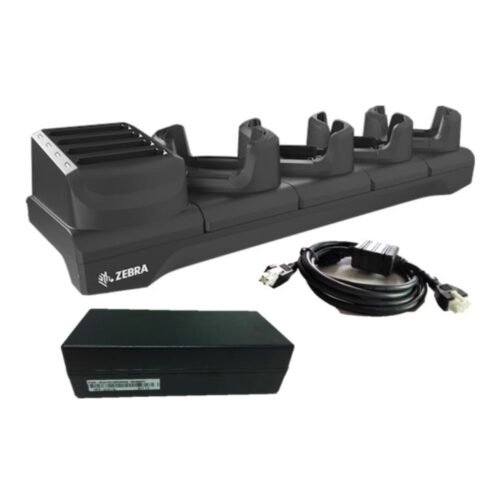 Zebra CRD-NGTC5B-5SC4B ShareCradle Charge-Only 4 Terminals + 4 Batteries for FR55, TC53, TC58 with Boot
