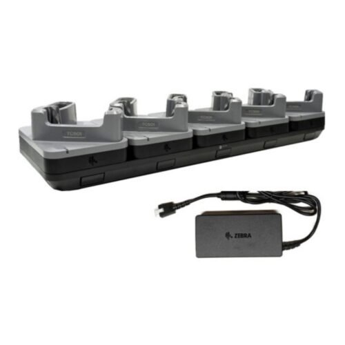 Zebra CRD-TC5A-5SC5D5B-1 cradle kit, charges 5 TC501 terminals without boot and 5 batteries