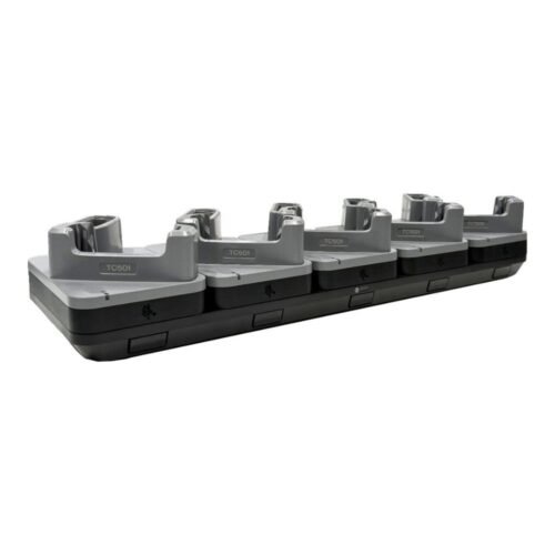 Zebra CRD-TC5A-5SC5D5B cradle, charges 5 TC501 terminals without boot and 5 batteries