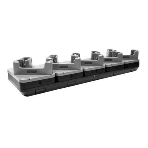 Zebra CRD-TC5A-5SC5D5B-B cradle, charges 5 TC501 terminals with boot and 5 batteries