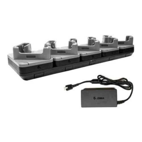 Zebra CRD-TC5AB-5SC5D5B-1 cradle, charges 5 TC501 terminals with boot and 5 batteries