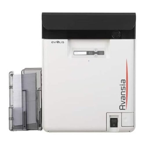 Evolis Avansia AV1HB000BD dual sided retransfer card printer, 600 dpi, USB, Ethernet, MSR, display